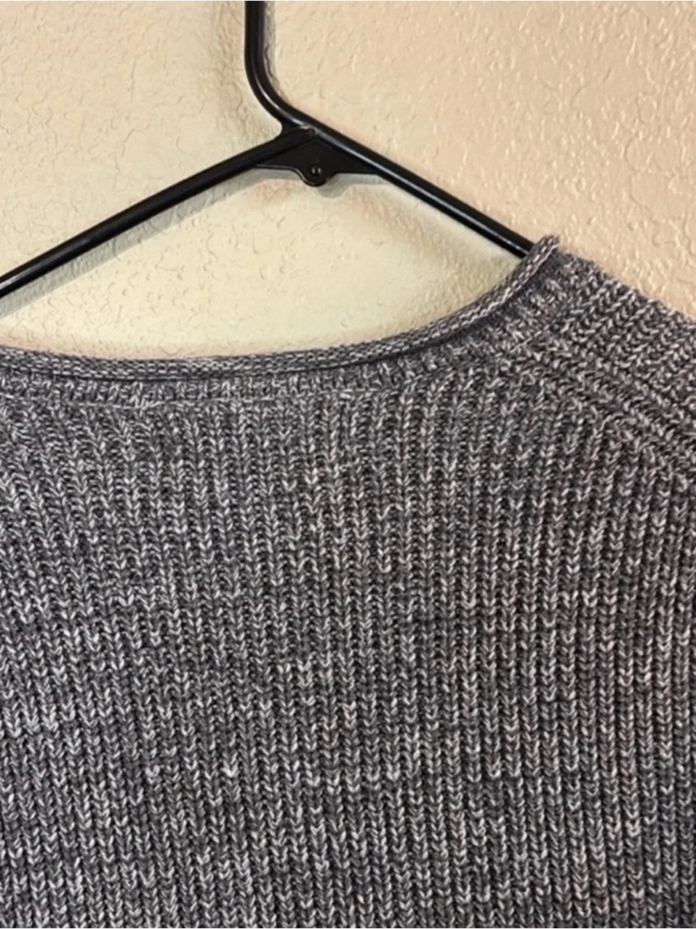 New Mutual Weave Sweater Men’s Gray Crew Neck Casual Preppy Classic Knit Size L
